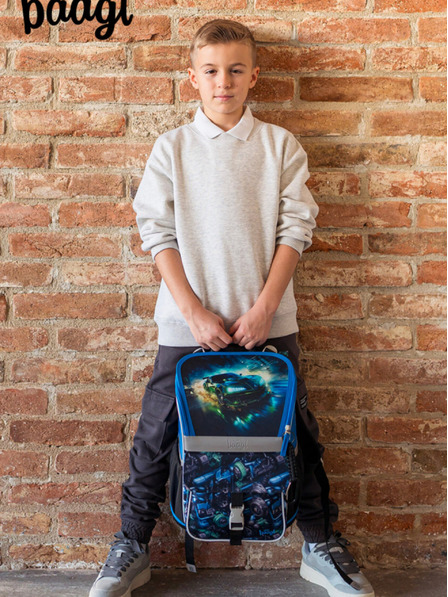 BAAGL  Set școlar negru Zippy - servietă, penar, geantă Baagl Racing car