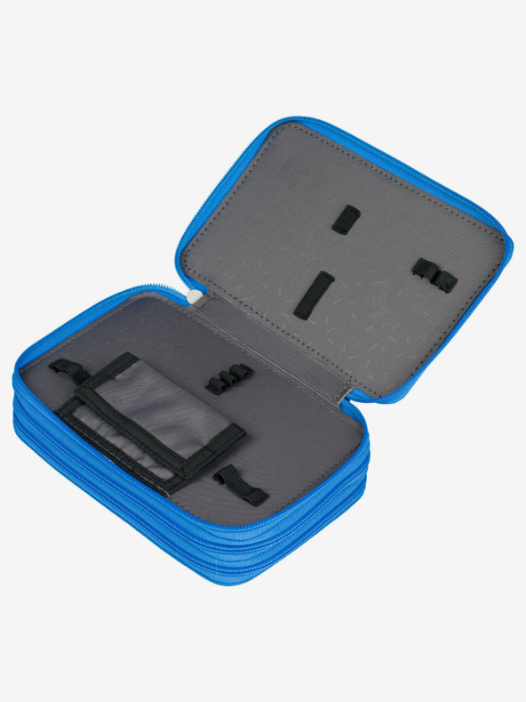 BAAGL  Valiză pentru creioane școlare albastră, trei niveluri Baagl Racing Car