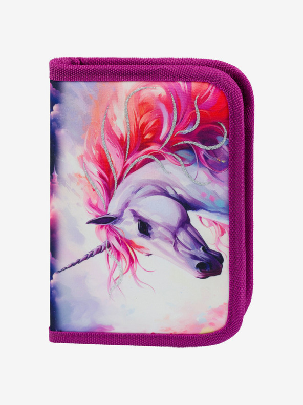 BAAGL  Valiză pentru creioane școlare mov un nivel Baagl Unicorn Kingdom