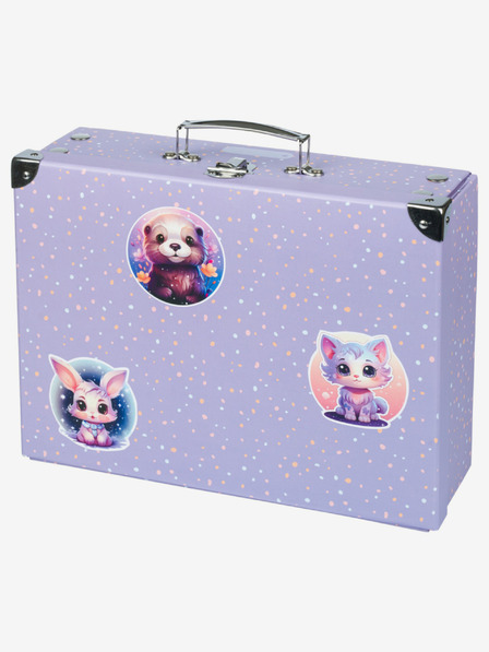 BAAGL  Valiză școlară pliabilă mov cu accesorii Baagl Pets