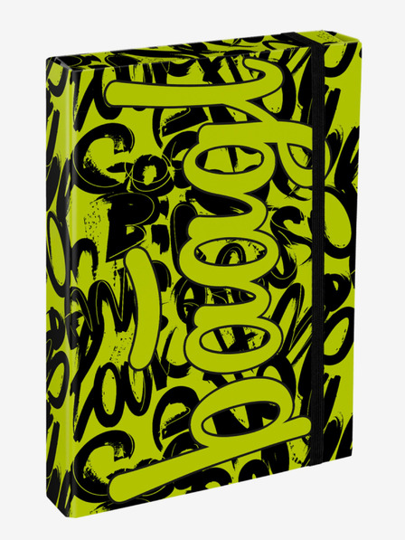 BAAGL  Coperți de caiete școlare galbene și negre A4 Baagl Jumbo Lime