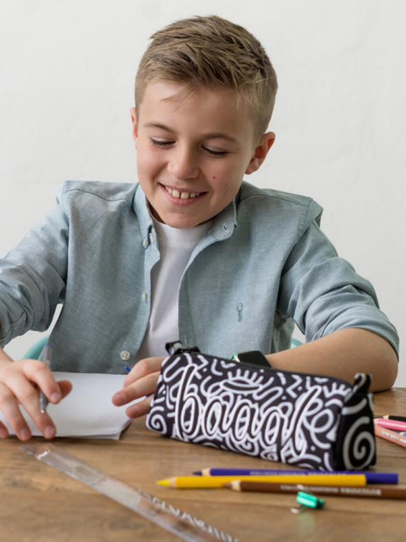 BAAGL  Geantă neagră pentru elevi Baagl Element