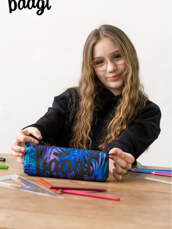 BAAGL  Carcasă pentru student Baagl Palm Blue
