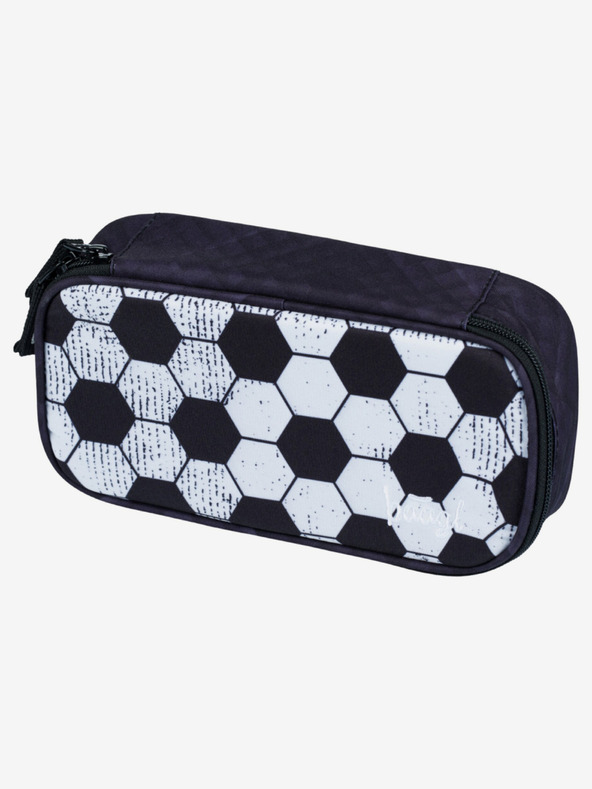 BAAGL  Rucsac școlar negru, set cutie creioane și geantă Baagl Cubic Goal