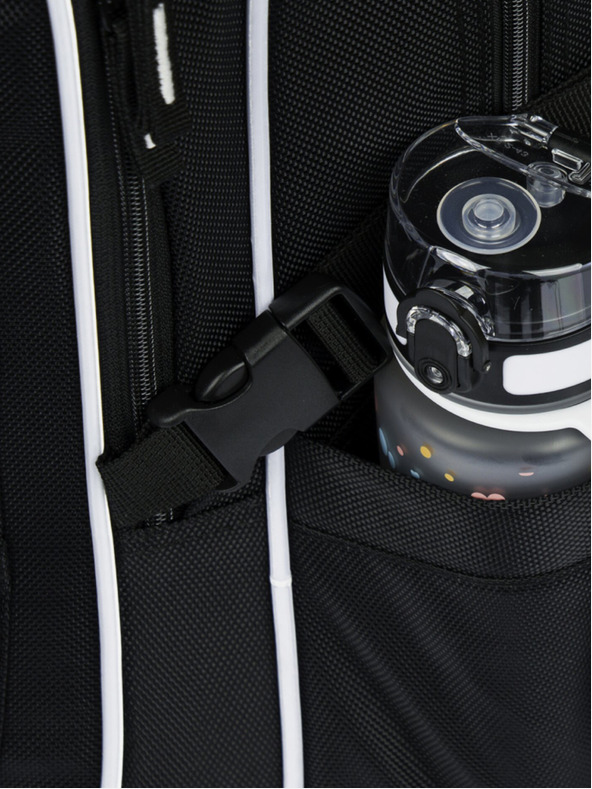 BAAGL  Rucsac școlar negru, set cutie creioane și geantă Baagl Cubic Goal