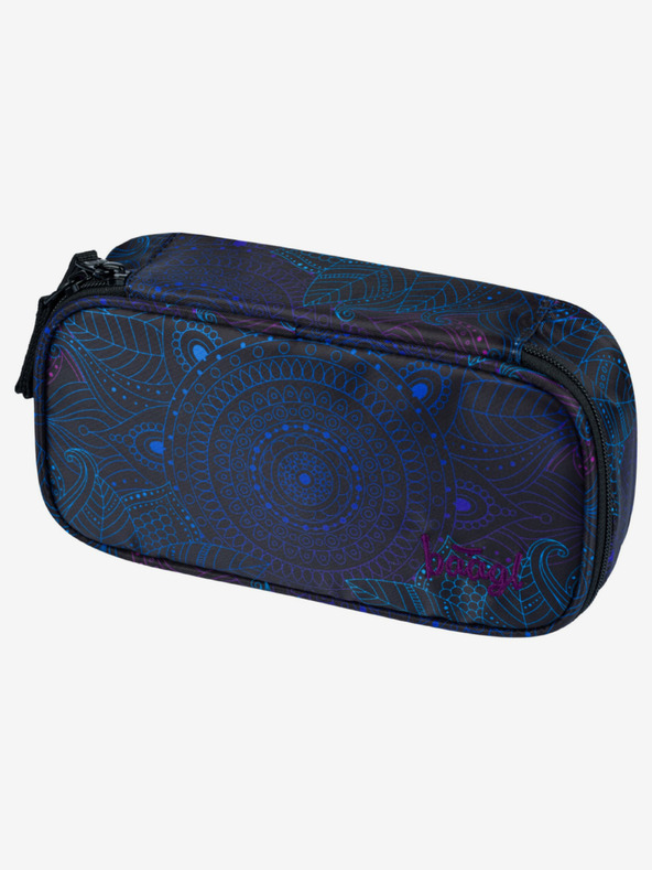 BAAGL  Set școlar negru cu model - rucsac, penar și geantă Baagl Cubic Zen