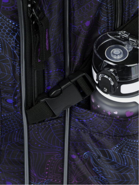 BAAGL  Set școlar negru cu model - rucsac, penar și geantă Baagl Cubic Zen