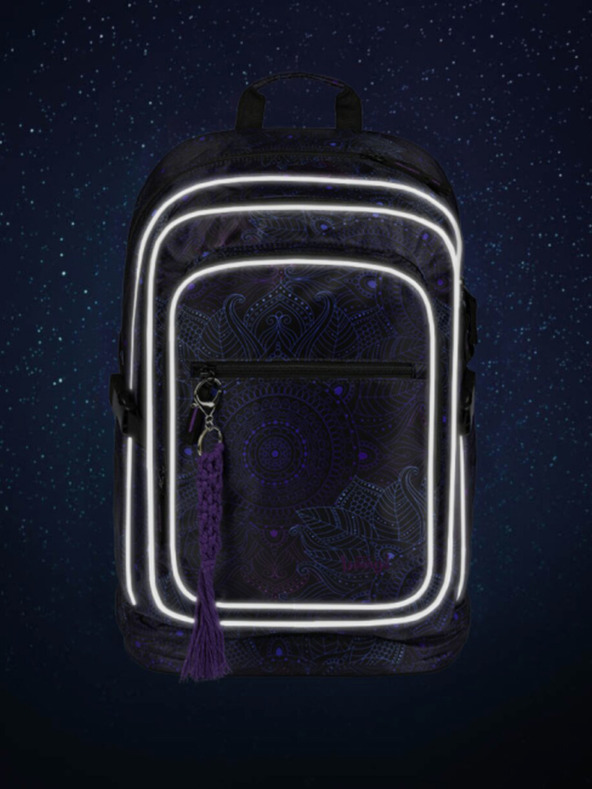 BAAGL  Set școlar negru cu model - rucsac, penar și geantă Baagl Cubic Zen