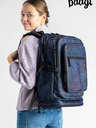 BAAGL  Set școlar negru cu model - rucsac, penar și geantă Baagl Cubic Zen