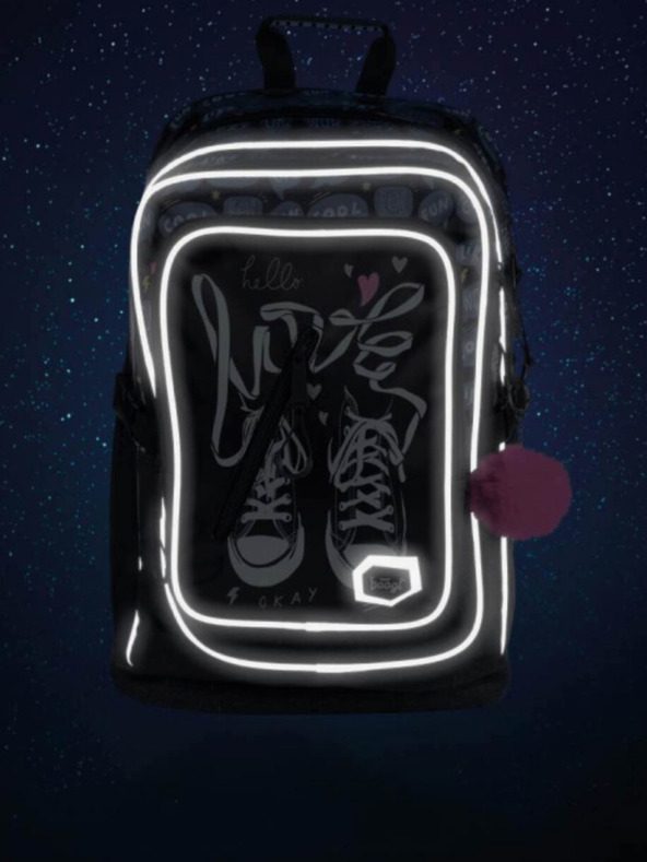 BAAGL  Negru 3 seturi sneakers: rucsac, penar și geantă Baagl