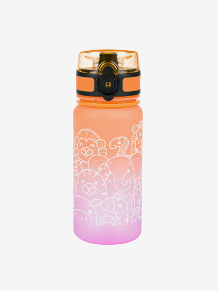 BAAGL  Sticlă de băut Orange Tritan Gradient Animals, 350 ml Baagl