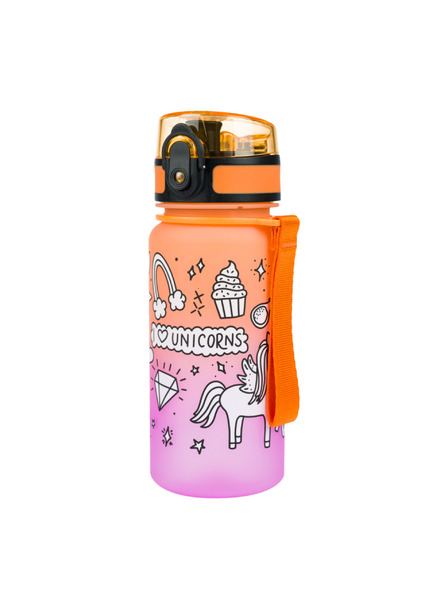 BAAGL  Sticlă de băut Orange tritan gradient unicorn, 350 ml Baagl