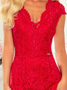 numoco Rochie din dantelă cu decolteu - roșu Numoco