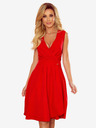 numoco ELLENA Rochie elegantă cu decolteu și pliuri - Roșu Numoco