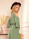 numoco Rochie cu decolteu MARINA - Olive Numoco