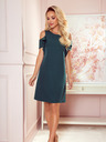 numoco Rochie flatantă cu volane fără umeri - verde Numoco