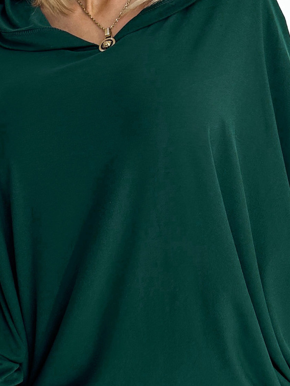 numoco Rochie liliac cu glugă - verde Numoco