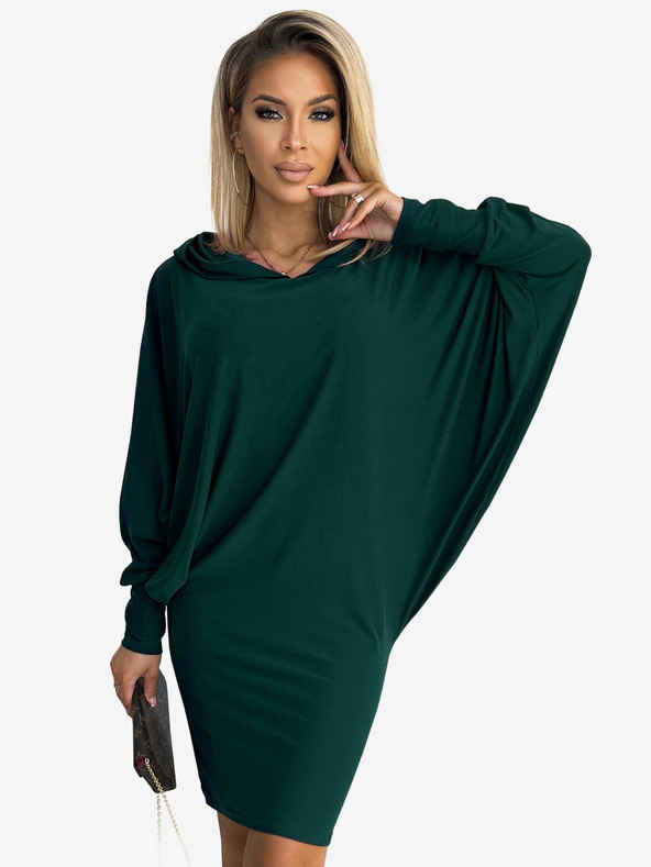 numoco Rochie liliac cu glugă - verde Numoco