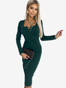 numoco Rochie cu trei nasturi la decolteu - verde Numoco