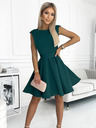 numoco Rochie vaporoasă cu mâneci mici - verde Numoco