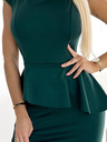 numoco Rochie midi elegantă cu volane - verde Numoco