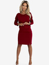 numoco Rochie din bumbac cu spate decupat - burgundy Numoco