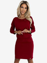 numoco Rochie din bumbac cu spate decupat - burgundy Numoco