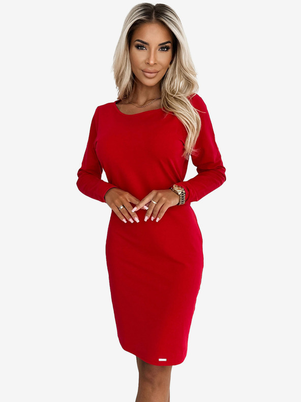 numoco Rochie cu curea lată - roșu Numoco