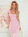 numoco Rochie midi cu decolteu frumos - roz pudrat Numoco