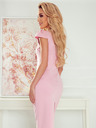 numoco Rochie midi cu decolteu frumos - roz pudrat Numoco