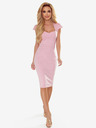 numoco Rochie midi cu decolteu frumos - roz pudrat Numoco