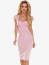 numoco Rochie midi cu decolteu frumos - roz pudrat Numoco