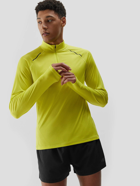 4F Tricou de alergare cu uscare rapidă, cu mânecă lungă, pentru bărbați 4F
