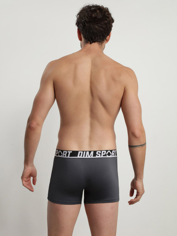 DIM Set de trei boxeri sport în gri, albastru și negru DIM SPORT MICROFIBRE BOXER 3x