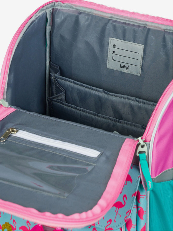 BAAGL  Geantă de școală roz Zippy Baagl Flamingo