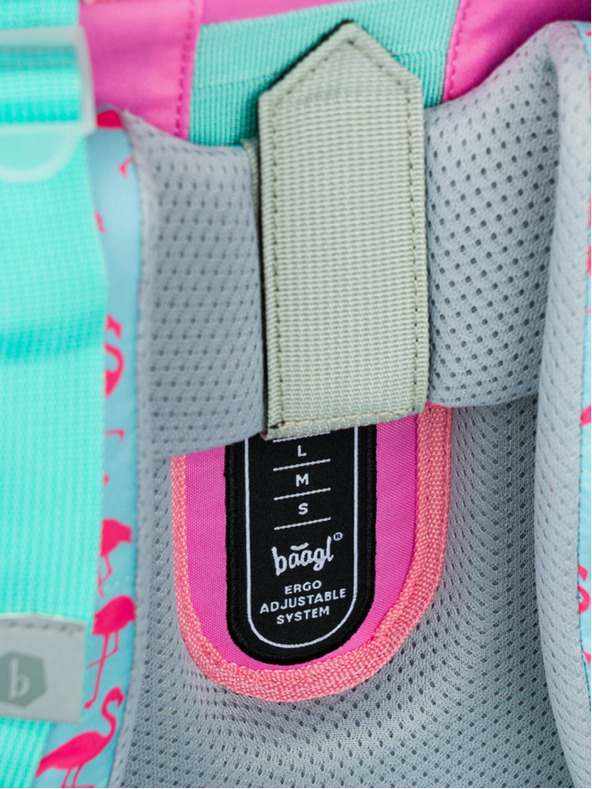 BAAGL  Geantă de școală roz Zippy Baagl Flamingo