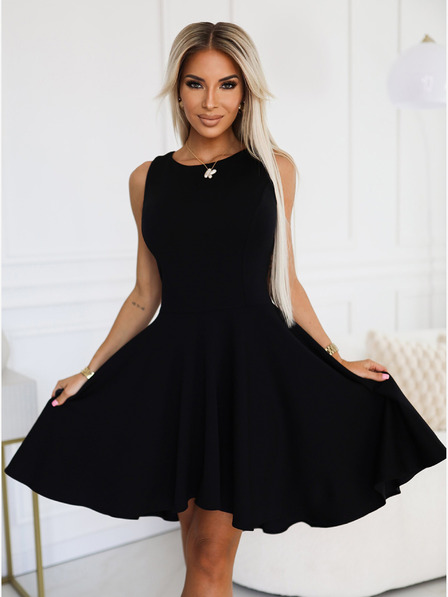 numoco Rochie unică cu spatele mai lung - negru Numoco