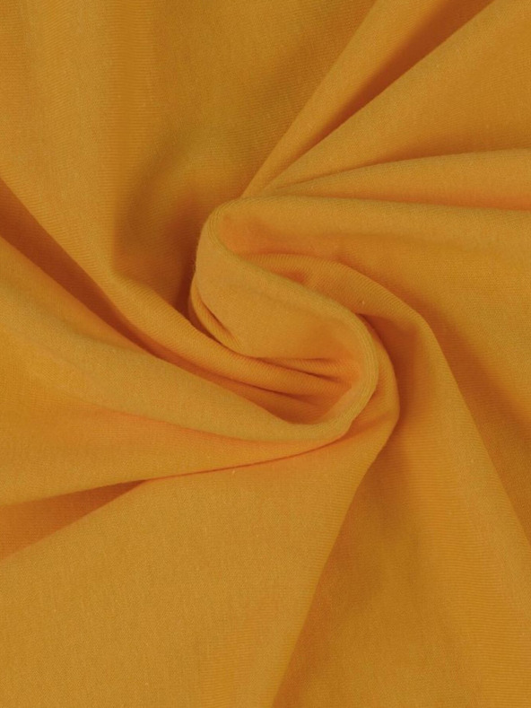 Kvalitex Cearșaf Jersey pentru copii 60x120cm galben închis Kvalitex