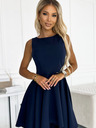 numoco Rochie elegantă cu spatele mai lung - albastru închis Numoco