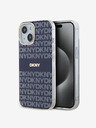 DKNY PC/TPU Repeat Pattern Tonal Stripe Magsafe Back Cover pentru iPhone 15 albastru DKNY