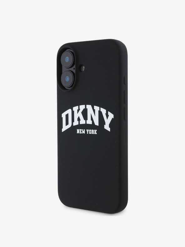 DKNY DKNY Liquid Silicone Arch Logo MagSafe Back Cover pentru iPhone 16 negru