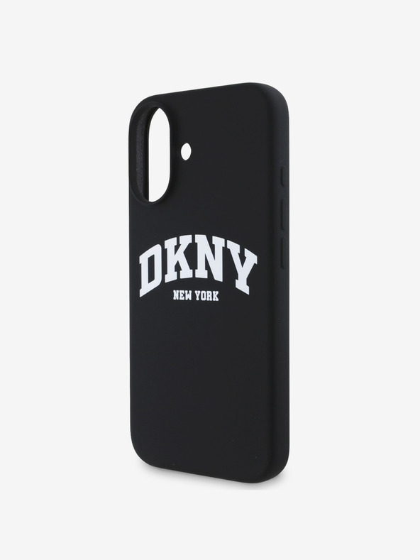 DKNY DKNY Liquid Silicone Arch Logo MagSafe Back Cover pentru iPhone 16 negru