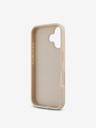 DKNY DKNY PU Leather Repeat Pattern Tonal Stripe Back Cover pentru iPhone 16 Plus roz