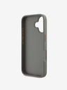 DKNY DKNY PU Leather Checkered Pattern și Stripe Back Cover pentru iPhone 16 Bej