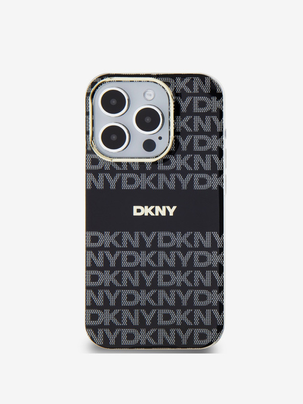 DKNY PC/TPU Repeat Pattern Tonal Stripe Magsafe Back Cover pentru iPhone 14 Pro negru DKNY