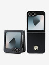 DKNY DKNY PU Leather Stack Logo Back Cover pentru Samsung Galaxy Z Flip 6 Negru