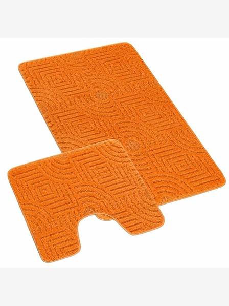 Bellatex Covor pentru baie și toaletă labirint portocaliu Bellatex