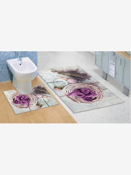 Bellatex Covoraș de baie și toaletă Lavender 3D Bellatex