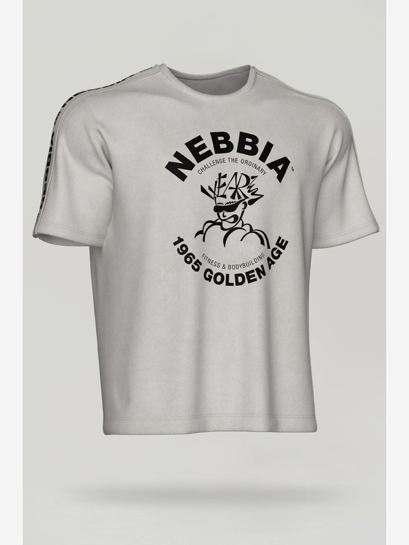 Nebbia Tricou lavabil oversized GOLDEN AGE 790 M,gri deschis