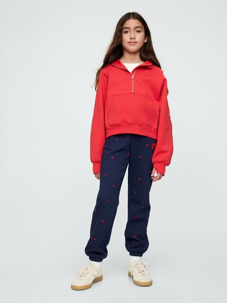 GAP Pantaloni de trening fleece logo army pentru copii GAP